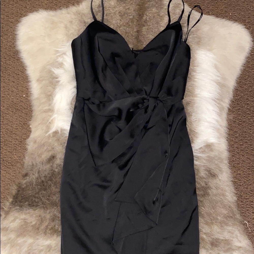Ever new Melbourne satin black tie dress